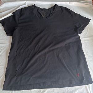 Polo XL Black V Neck Tee Shirt